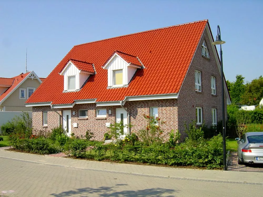 Doppelhaus mit Verblendfassade